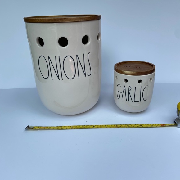 Rae Dunn Kitchen Rae Dunn Onions And Garlic Canisters Cellar Poshmark